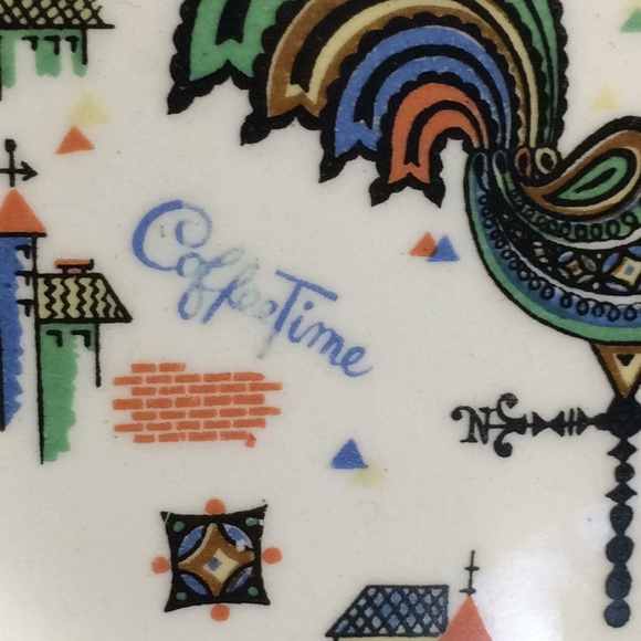 VINTAGE MCM CERAMIC ROOSTER DECOR SPOON REST JAPAN - Picture 3 of 8